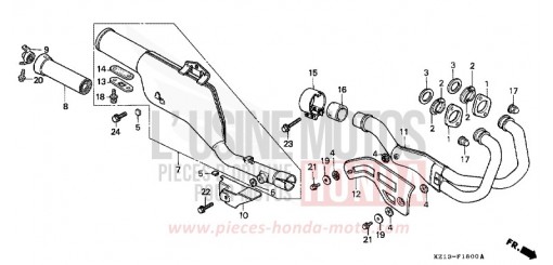 EXHAUST MUFFLER XR250RN de 1992